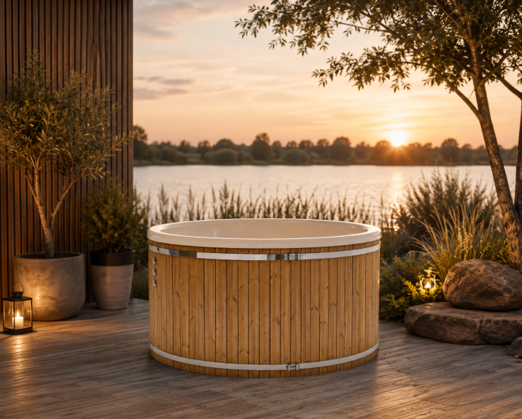 Ronde hottub met elektrische verwarming