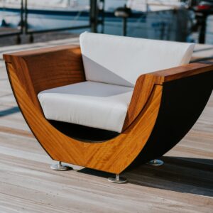 Masuria Narie lounge fauteuil met teakhout
